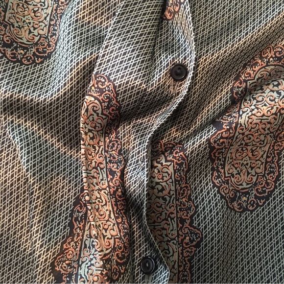 Vintage* (90’s) Della Roufogali blouse with matching scarf size 12 - Picture 7 of 12